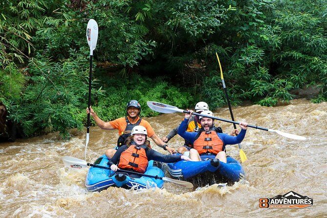 10KM Inflatable Kayaking and 3HR Trekking Adventure - Fried chicken, rice, and salad before the river