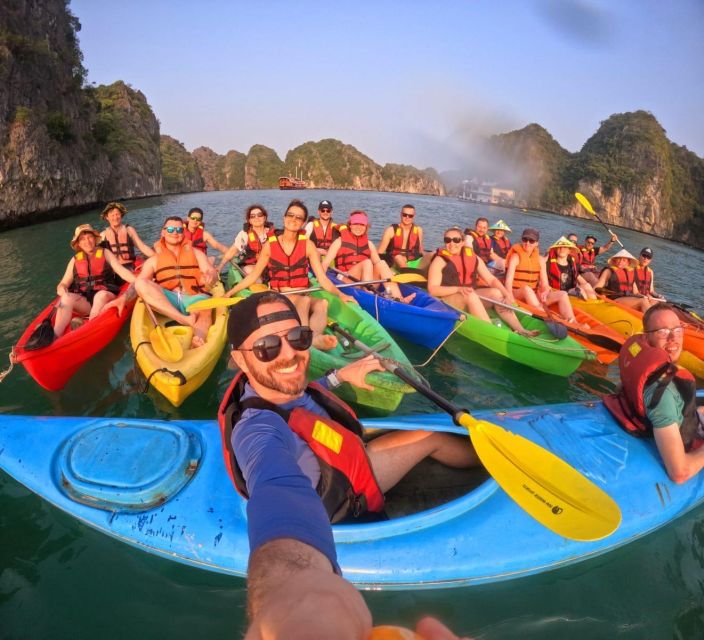 2-Day Lan Ha Bay & Cat Ba Cruise w/ Kayaking, Biking & More - Kayaking around Cua Van and swimming from the boat