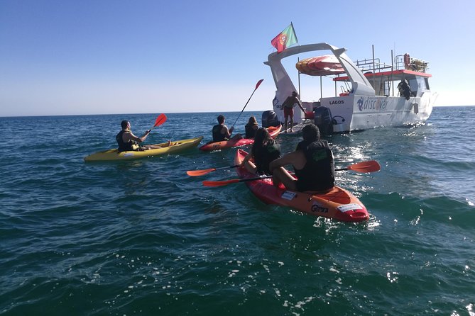 2-hour Kayak Tour of Ponta da Piedade Caves and Beaches - The catamaran ride from Lagos to the cliffs