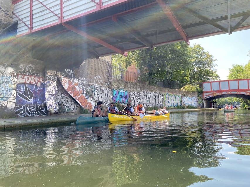 2 seater Canoe Rental in Ladbroke Grove - Getting comfortable in a two-seater canoe