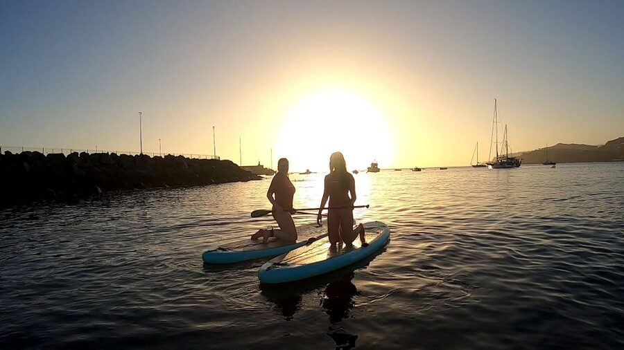 2h Sunset Paddle Board Session in Gran Canaria - Paddling along the coast as the light changes