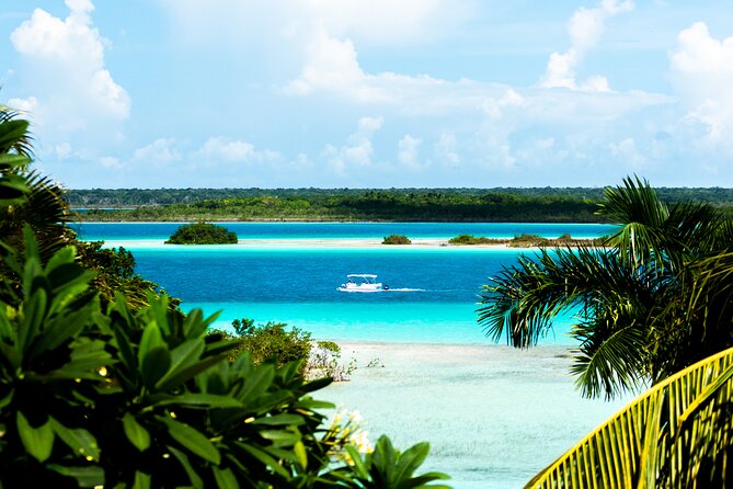 3 hr Pontoon Tour with access to Beach Club and Free Kayaks - Bacalar Lagoon and its famous colors