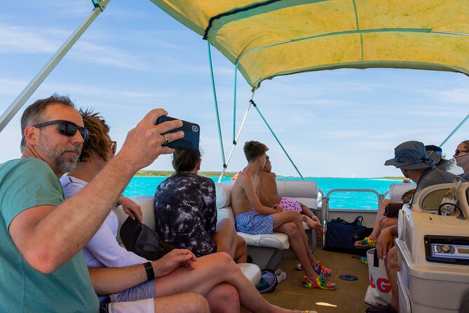 3 hr Pontoon Tour with access to Beach Club and Free Kayaks - Meeting at Casa China Bacalar