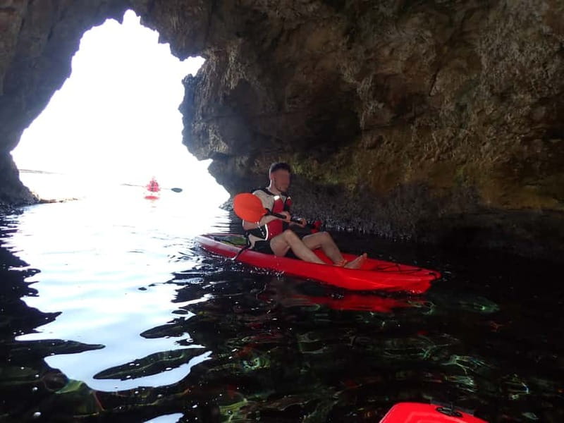4-hour Ayia Napa SeaCaves Guided Kayaking from Limnara beach - Entering the Ayia Napa sea caves