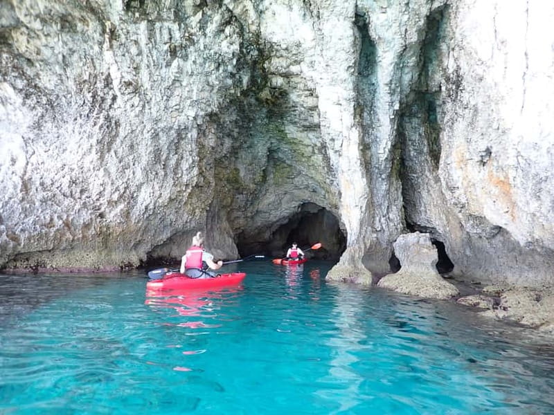 4-hour Ayia Napa SeaCaves Guided Kayaking from Limnara beach - What the full route feels like
