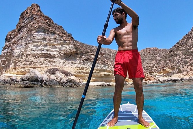 7 hours Boat trip to Lampedusa lunch, SUP and Snorkeling - SUP, snorkeling, and swimming time