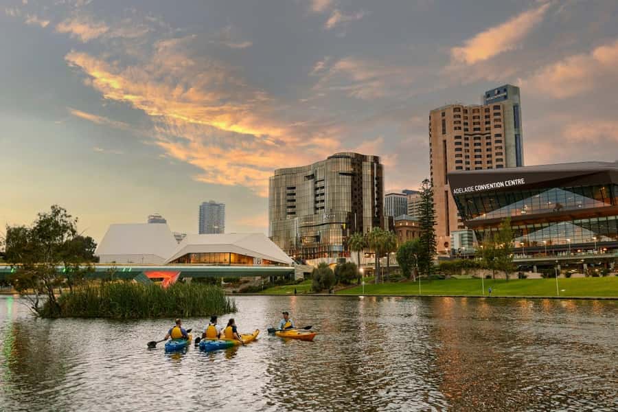Adelaide: City Kayaking Experience - Getting fitted with a kayak and safety gear
