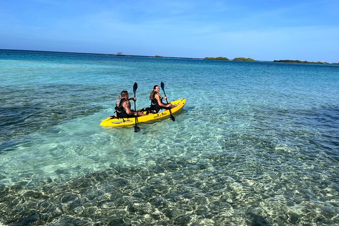 Adventure Kayak & Snorkeling at Reef Island Aruba - Paddling toward Pos Chiquito’s reef