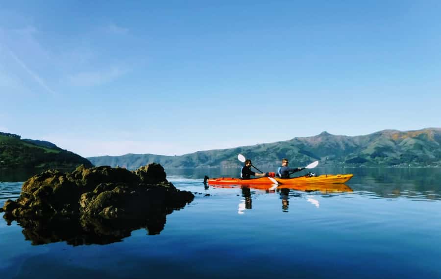 Akaroa: Akaroa Marine Reserve Sea Kayaking Tour - Settling into a stable sea kayak