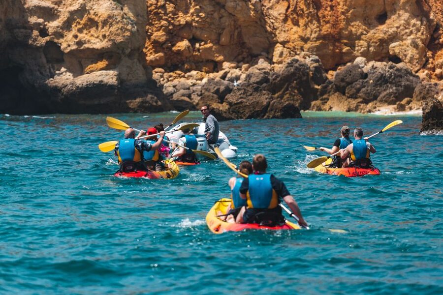 Albufeira: Algarve Kayak and Coastline Tour - The quiet beach stop, when the sea cooperates