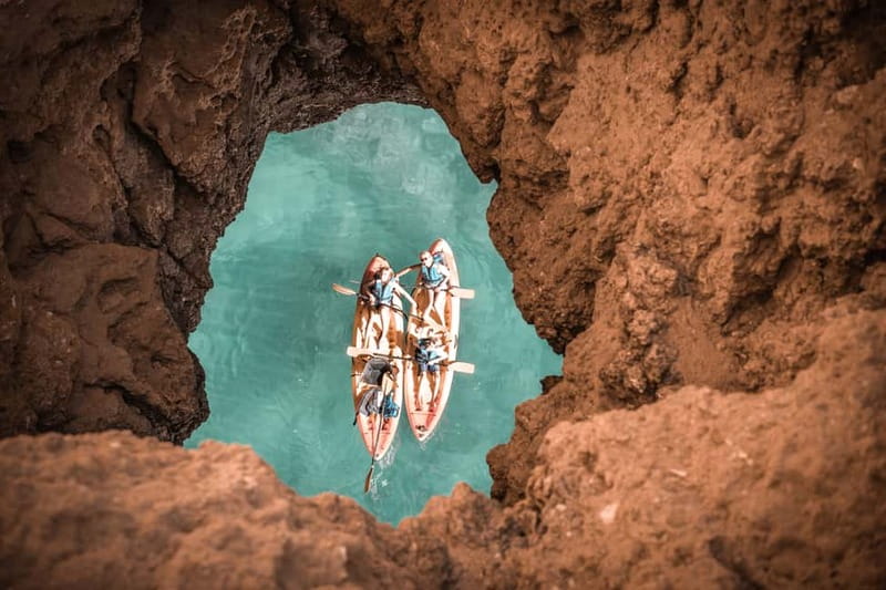 Albufeira: Hidden Beaches & Cliffs Guided Kayak Cave Tour - Praia dos Arrifes and the small coves