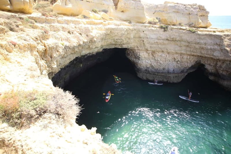 Albufeira: Hidden Beaches & Cliffs Guided Kayak Cave Tour - Caves, arches, and the return along the coast