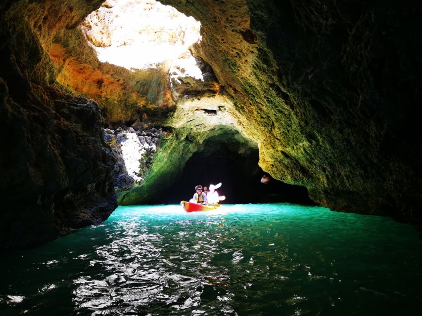 Algarve: Benagil Cave Sunrise Kayak Tour with Shower Use - Benagil Beach and the first paddle
