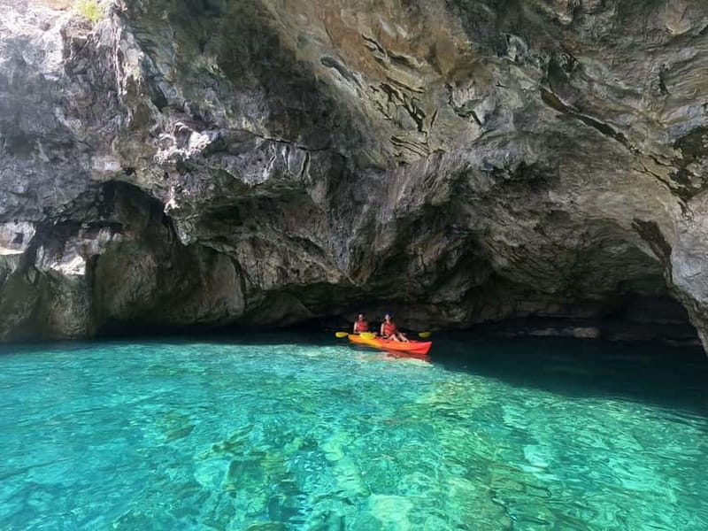Amalfi Coast: Kayak, Snorkeling, Pandora Cave & Hidden Beach - Paddling toward the Norman Tower