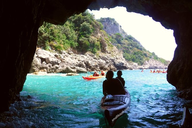 Amalfi Coast Kayak Tour: Explore Caves, Arches & Hidden Beaches - Paddling past Duoglio and Santa Croce