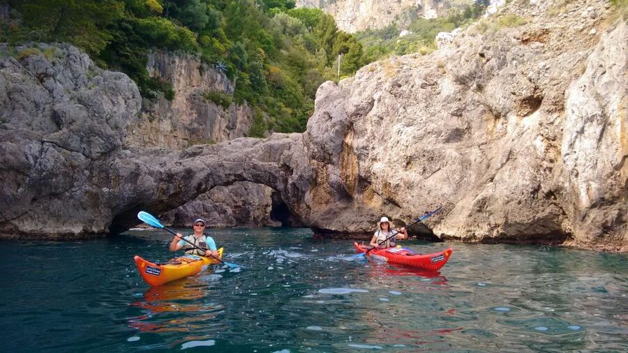 Amalfi Coast: Kayak Tour with Snorkeling and Grottoes Visit - The beach stop: snorkeling, swimming, and fruit