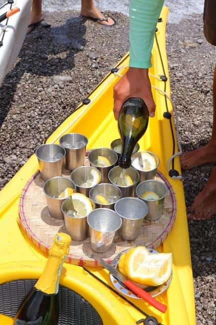 Amalfi: Kayak-Snorkel to Pandora Cave, Hidden Beach & Drinks - Key points at a glance