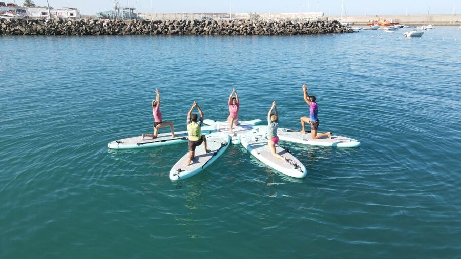Arguineguín: Stand-up Paddleboard Yoga Class with Instructor - Four people, 90 minutes, and a personal feel