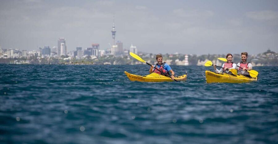 Auckland: Sunset & Night Sea Kayak Tour to Rangitoto Island - Rangitoto’s volcanic summit walk