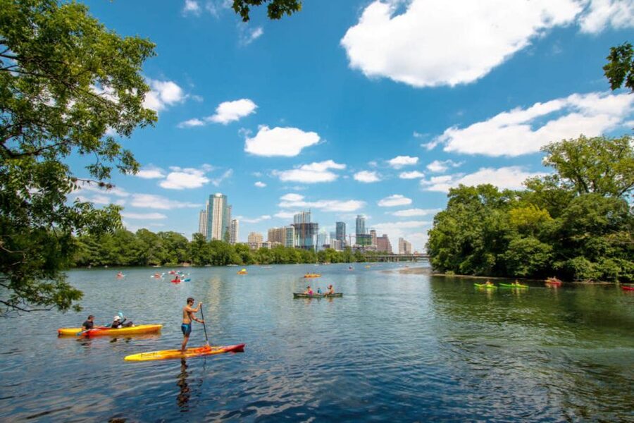 Austin: Single or Double Kayak Rental - Family suitability and the party-scene question