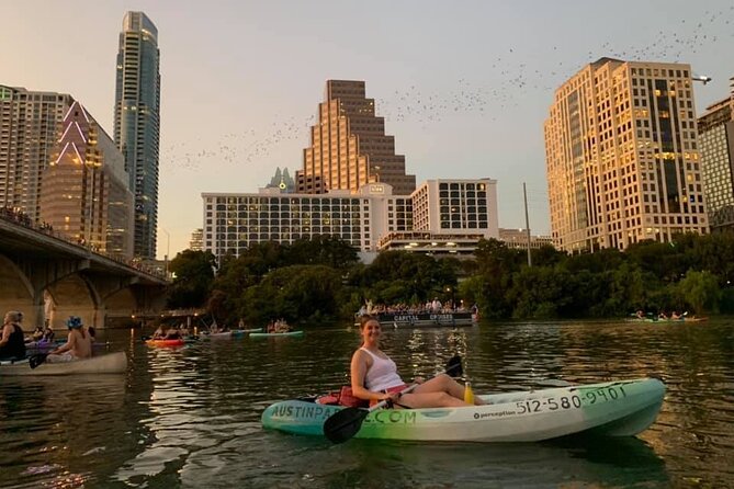 Austin Skyline Kayak Tour - Paddling toward Austin City Hall