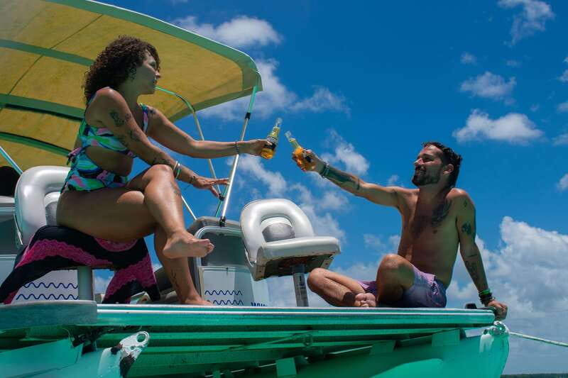 Bacalar: 3-hr Pontoon Boat Tour with Beach Club + Kayaks - Finishing with an hour of kayaking