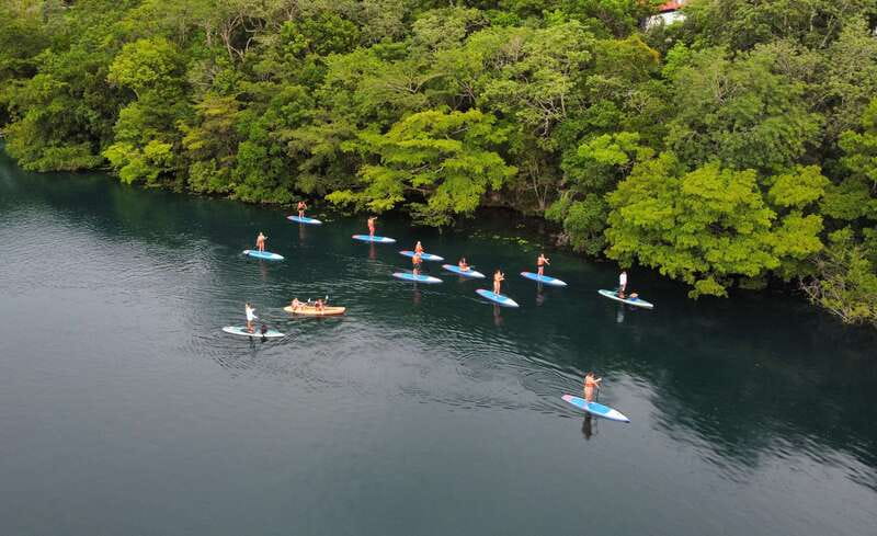 Bacalar: Sunrise Paddleboard Tour with Floating Picnic - Cenote Negro, Cocalitos, and the water break