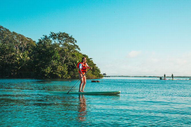 Bacalar Sunrise Stand Up Paddleboard Tour with Breakfast & Photos - Balneario Ecológico on the return
