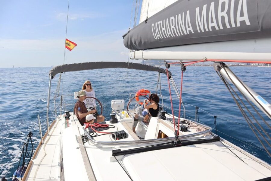 Barcelona: 2-Hour Sailboat Tour with Paddle Boarding - A chance to steer the sailboat