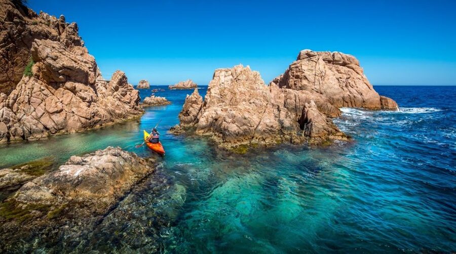 Barcelona: Costa Brava Kayak, Snorkel & Cliff Jump & Lunch - Coves, caves, and the best views from a kayak