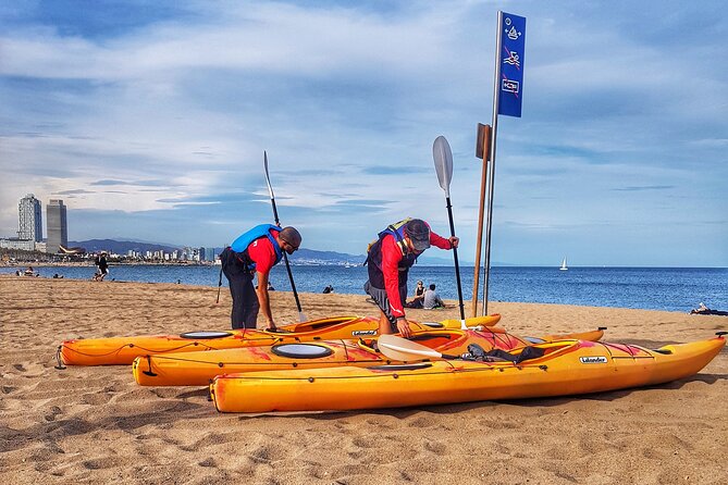 Barcelona Skyline Kayaking Coupled with Delicious Tapas - Optional swimming and the practical side of the beach