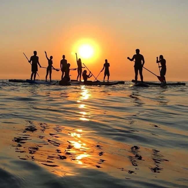 Barcelona: Sunrise or Sunset Paddle Surf with Photos - Getting ready with the instructor