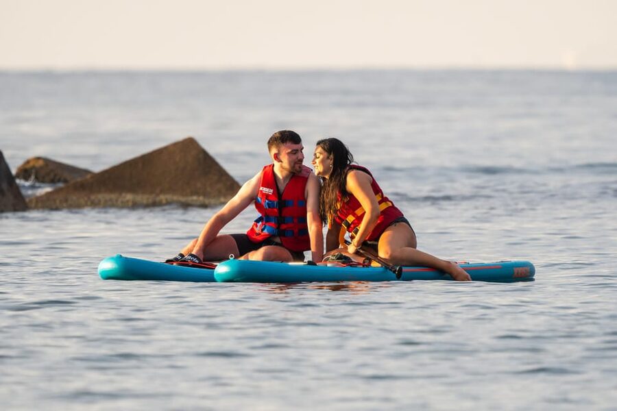 Barcelona: Sunset Paddleboarding Experience with 1 Beer - Weather, cancellation, and timing