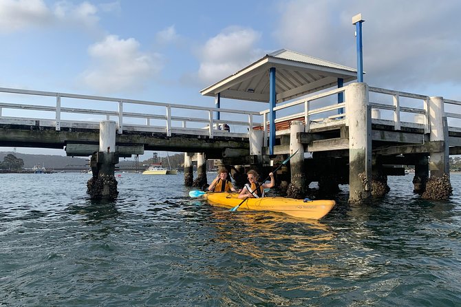 Batemans Bay Sunset Pizza Kayak Tour - Float and Feast - Paddling Batemans Bay harbor at the start