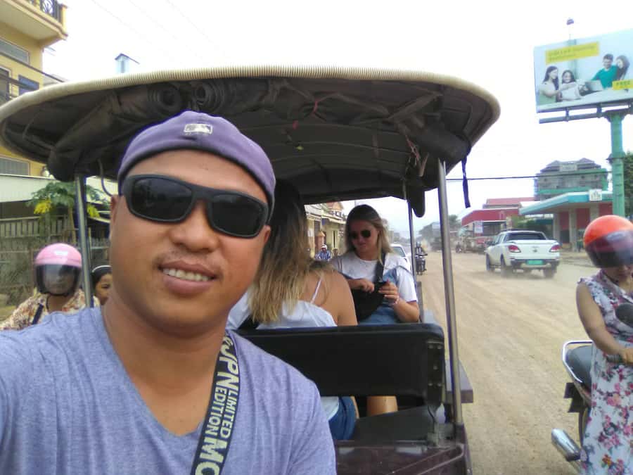 Battambang,Tuktuk and kayak, BambooTrain ,Wat Banan,Bat cave - Phnom Sampeau, shrines, and the killing caves