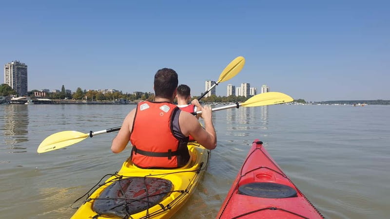 Belgrade: Great War Island Kayak Adventure - Lido Beach, the natural pause in the route