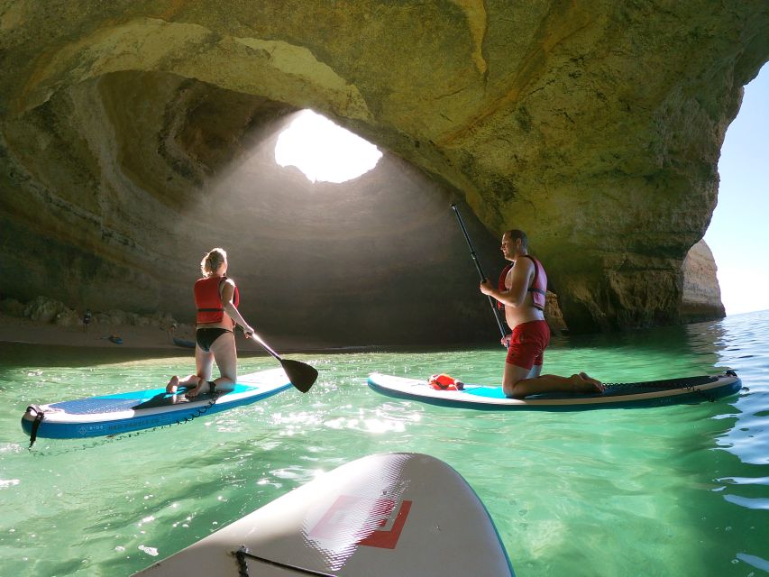 Benagil: Benagil Cave Stand Up PaddleBoard Tour at Sunrise - The safety briefing makes paddleboarding approachable