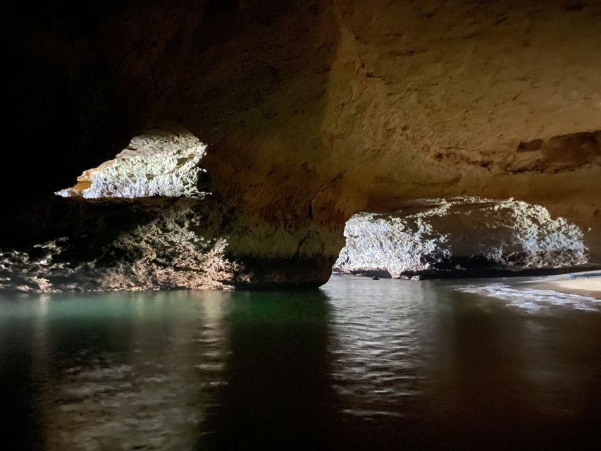 Benagil: Benagil Cave Stand Up PaddleBoard Tour at Sunrise - Entering Benagil Cave by paddleboard
