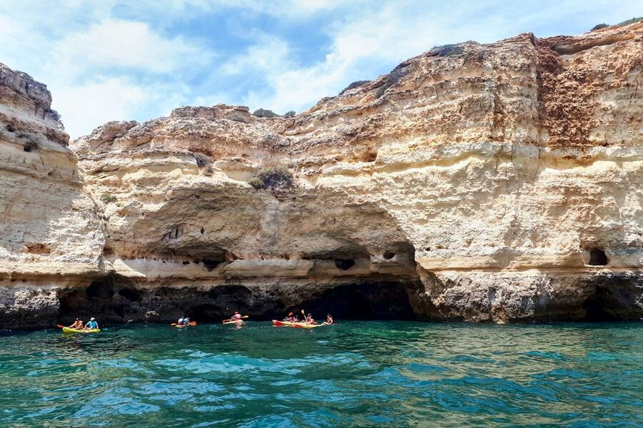 Benagil: Benagil Caves and Secret Spots Guided Kayaking Tour - Guides who add value to the scenery