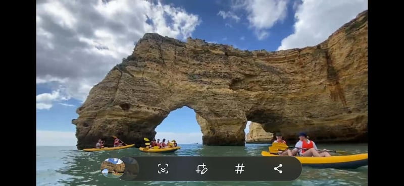 Benagil: Cave and Sea Caves Guided Kayak Tour - Paddling toward Praia da Marinha