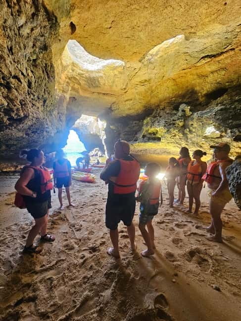 Benagil Cave: Guided Kayak Tour with Caves and Cliffs - Smaller caves and quiet beaches