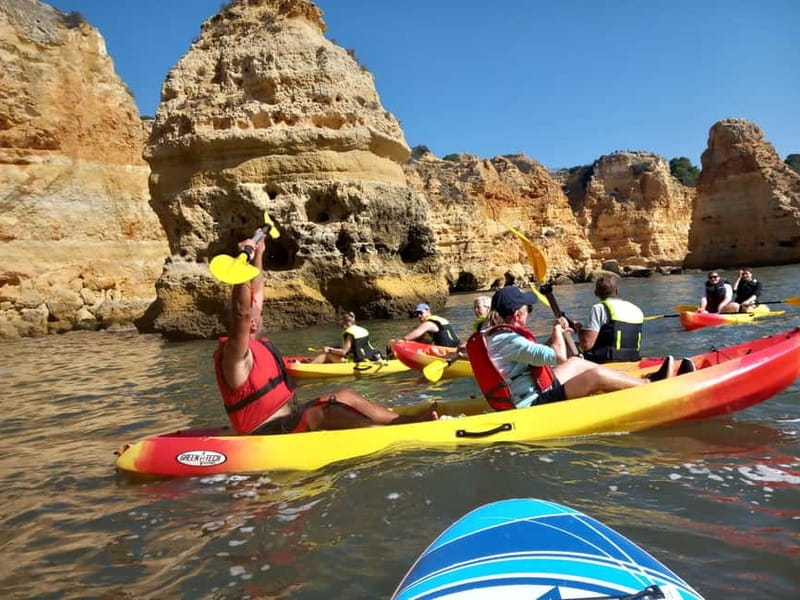Benagil Cave: Guided Kayak Tour with Caves and Cliffs - The first paddle along the cliffs