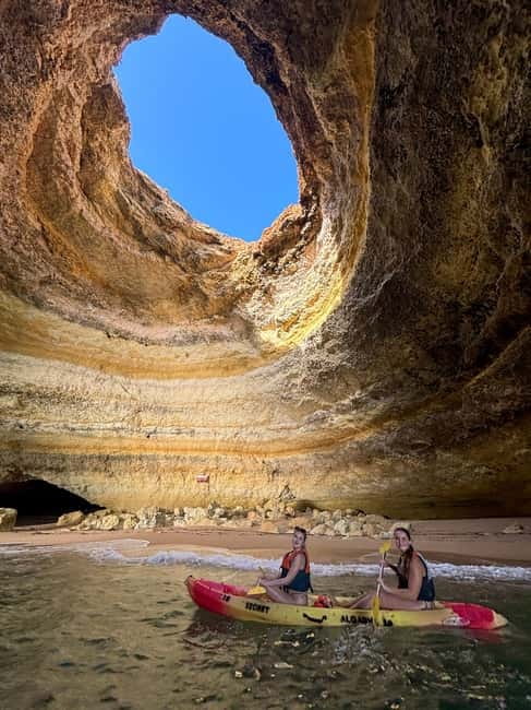 Benagil Cave - Kayak Guided tour - Paddling through coves, algars, and tunnels