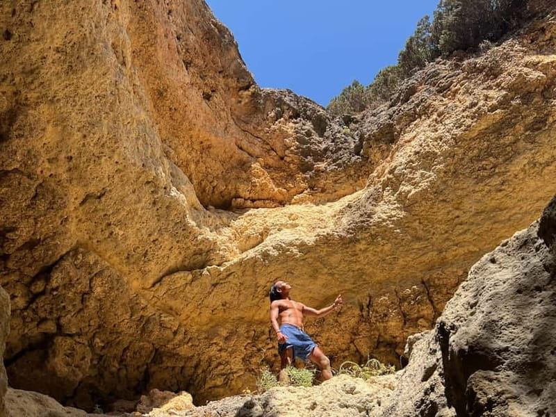 Benagil: Guided Sunrise Kayak Tour with Licensed Guide - Entering Benagil Sea Cave