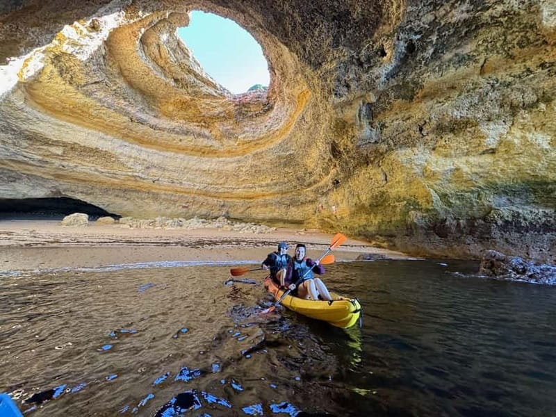 Benagil: Guided Sunrise Kayak Tour with Licensed Guide - What to bring for an early morning on the sea