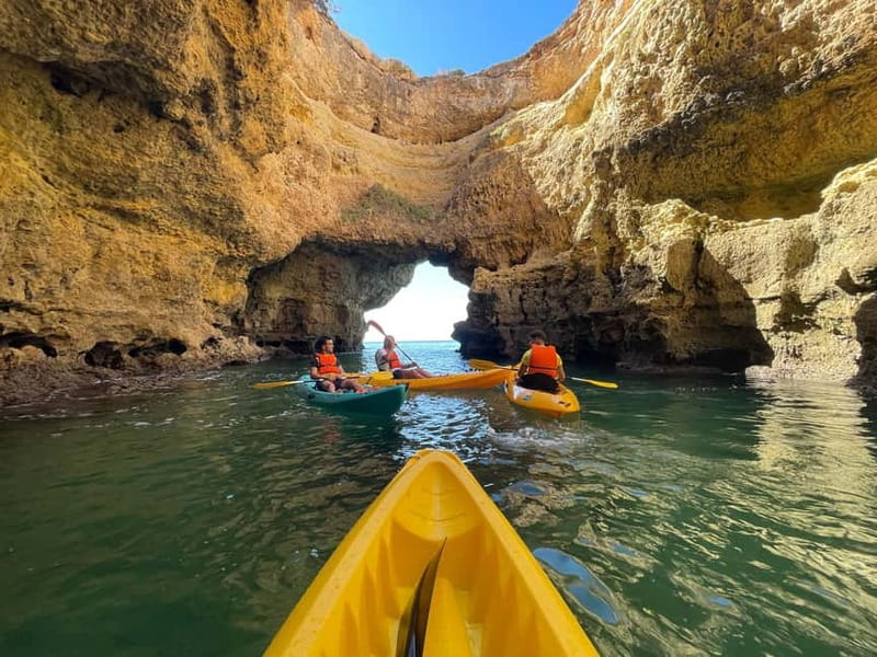 Benagil: Kayak Tour to Benagil Caves – Small Group - Praia da Marinha: Twenty Minutes to Swim