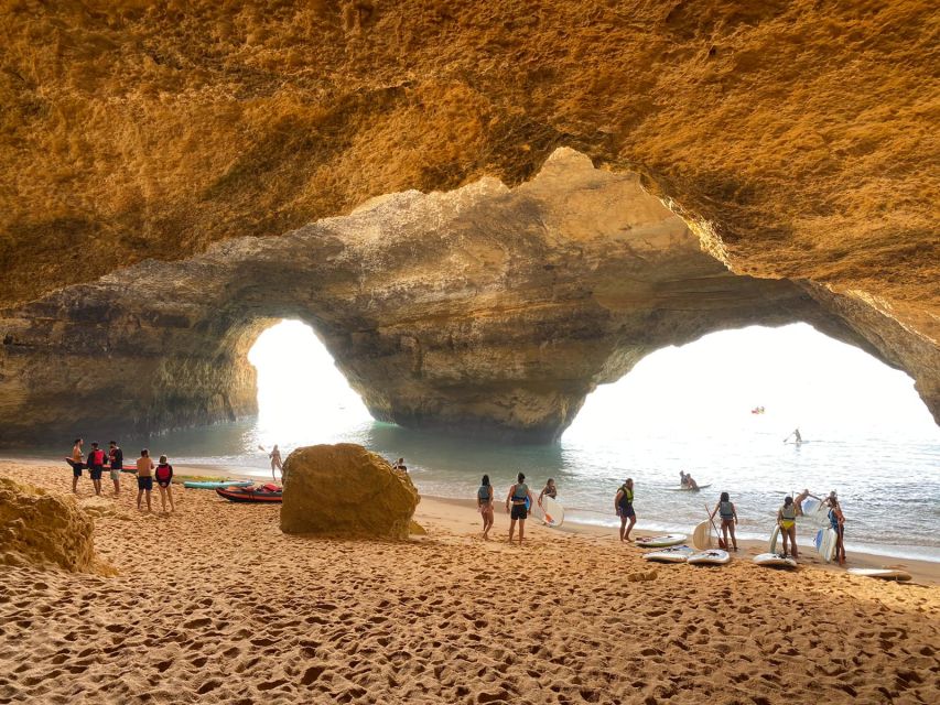 Benagil: Sunrise kayak tour Benagil caves and secret spots - Entering Benagil Cave by kayak