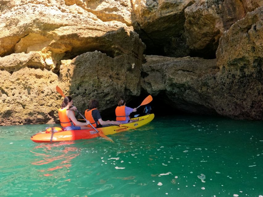 Benagil: Sunrise kayak tour Benagil caves and secret spots - The return paddle is the part to plan for