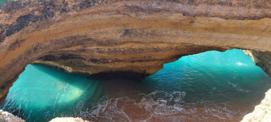 Benagil: Sunrise or Sunset Sea Kayak Tour - A swim at Praia da Marinha
