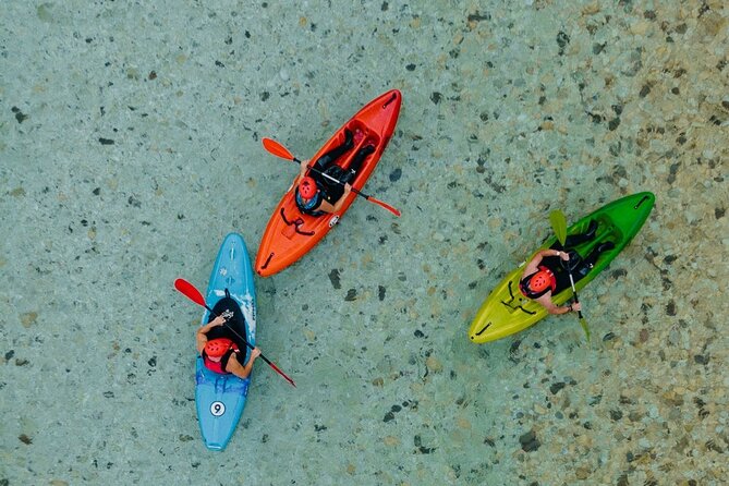 Best Guided Kayaking Tour in Soča Valley With Photos - Learning the kayak before the current picks up